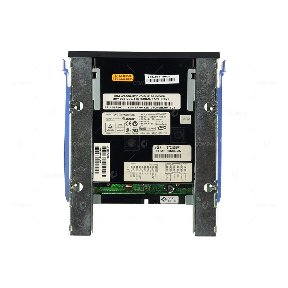 59P6670 IBM DDS4 20 40GB SCSI LVD SE 4MM INTERNAL TAPE DRIVE TC4200-235, STD2401LW